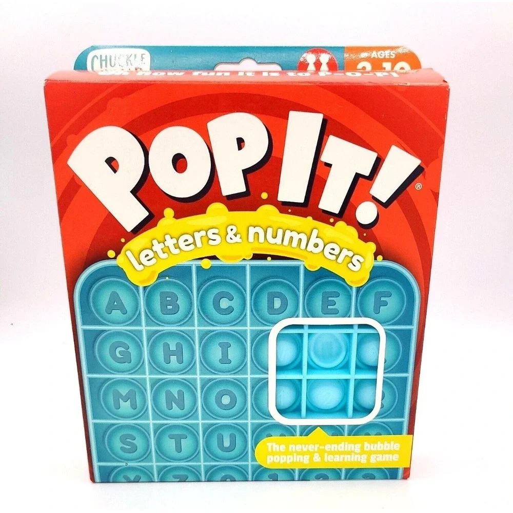 Chuckle & Roar‎ Pop It! Letters Numbers Educational Travel Fidget & Sensory Game